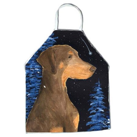 Carolines Treasures Carolines Treasures SS8462APRON Starry Night Doberman Apron - 27 x 31 in. SS8462APRON